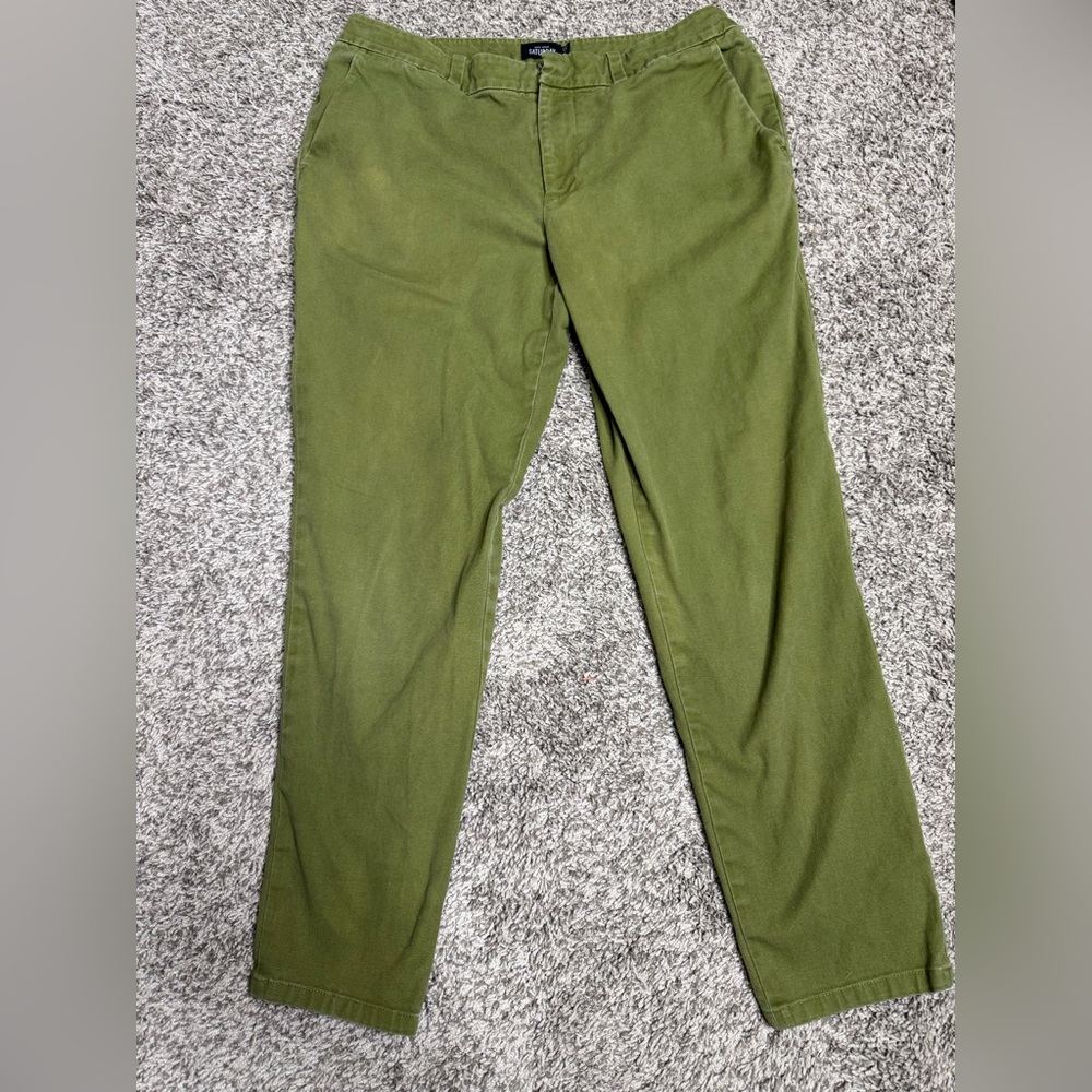 Kate Spade Saturday Womens Cropped Ankle Chino Pants Green Size 2